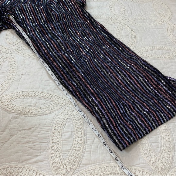 NWT Maeve Anthropologie disco halter jumpsuit -Sequin formal Silver Sparkly 18W - Picture 8 of 14